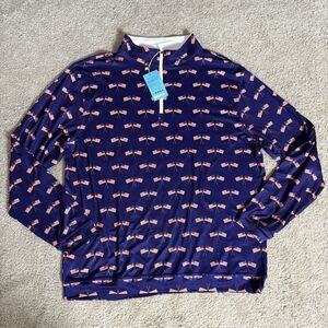 Proud 90 Mens Golf 1/4 Zip Performance Pullover American Flag Print Size L